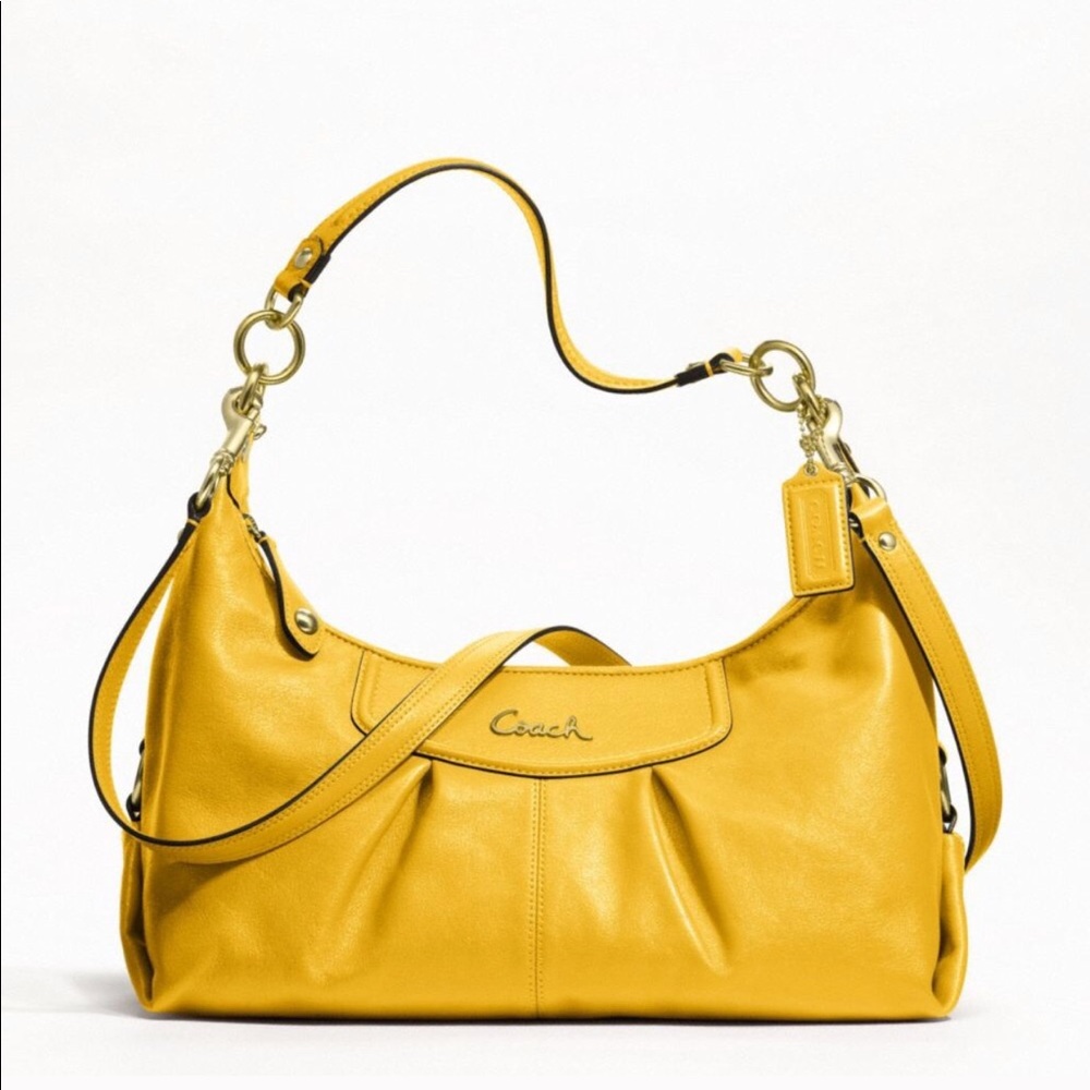 Coach Leather Ashley Convertible Hobo Handbag